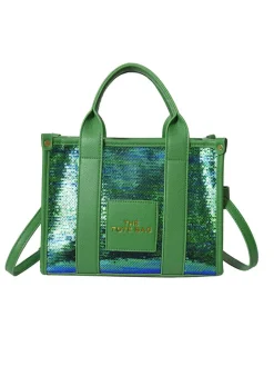 PU Glitter Sequins Versatile Travel Tote Bag