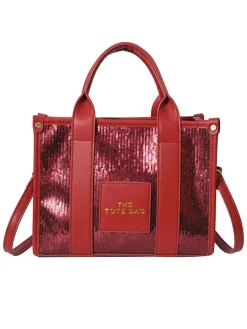 PU Glitter Sequins Versatile Travel Tote Bag