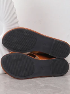 PU Leather Flat Toe-Ring Sandal