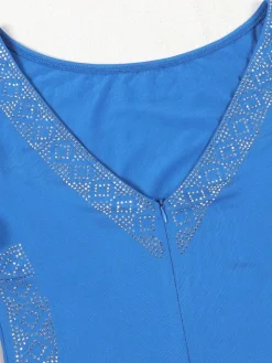 Rhinestone Bodycon Backless Dress