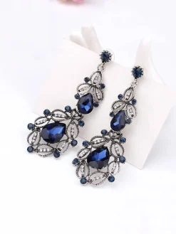 Rhinestone Hollow Out Patchwork Earrings