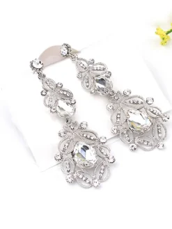 Rhinestone Hollow Out Patchwork Earrings