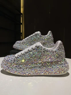 Rhinestone Lace-Up Chunky Sneaker