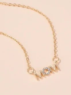 Rhinestone Mom Chain Necklaces