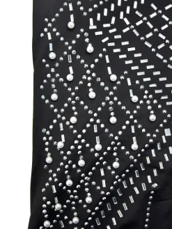 Rhinestone One-Shoulder Maxi Dress