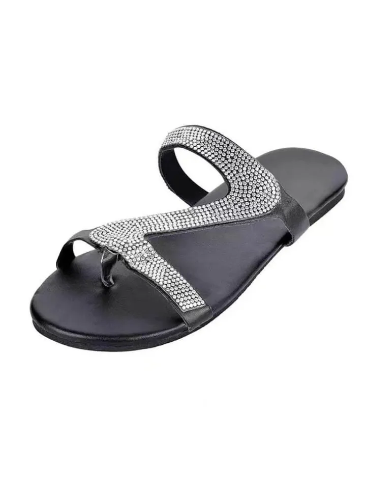 Rhinestone Patchwork Flip Flop