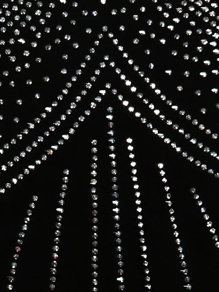 Rhinestone Sleeveless Bodycon Maxi Dress