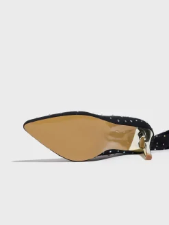 Rhinestone Stiletto Pointed Toe Pants Boots