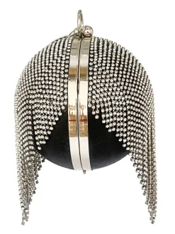 Rhinestone Tassel Clutch Handbag