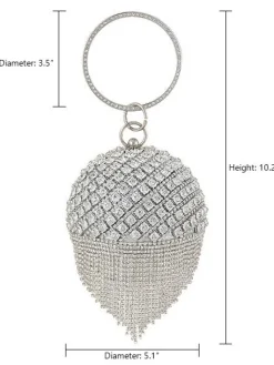 Rhinestone Tassels Ball Handbags