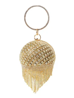 Rhinestone Tassels Ball Handbags