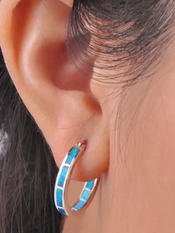 Round Colored Rhinestone Earrings