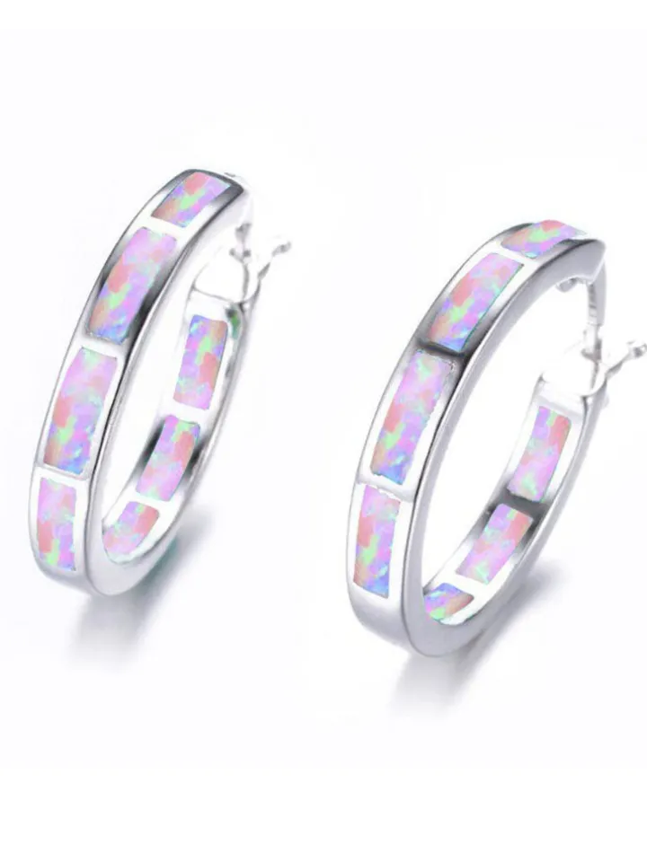 Round Colored Rhinestone Earrings