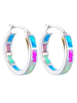 Round Colored Rhinestone Earrings