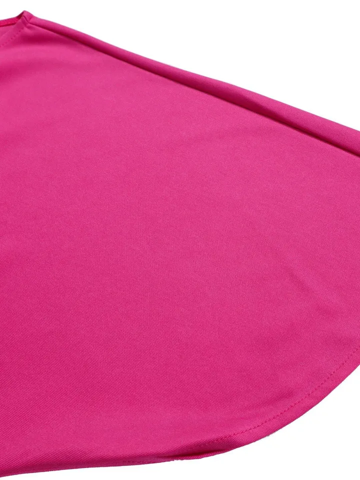 Round Neck Solid Color Wide-Leg Jumpsuit