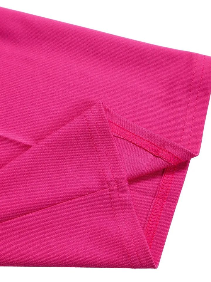 Round Neck Solid Color Wide-Leg Jumpsuit