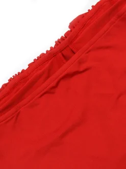 Ruffle Fringe Halter Mini Dress