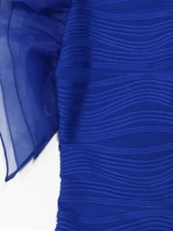 Ruffle Sleeve Patchwork Midi Dress