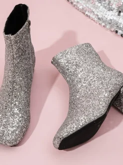 Sequin Glitter Ankle Boots