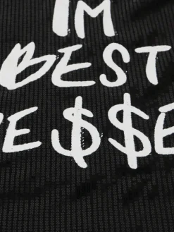 Sequin Letter Print Mini Dress