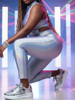 Sequin Platform Sneakers