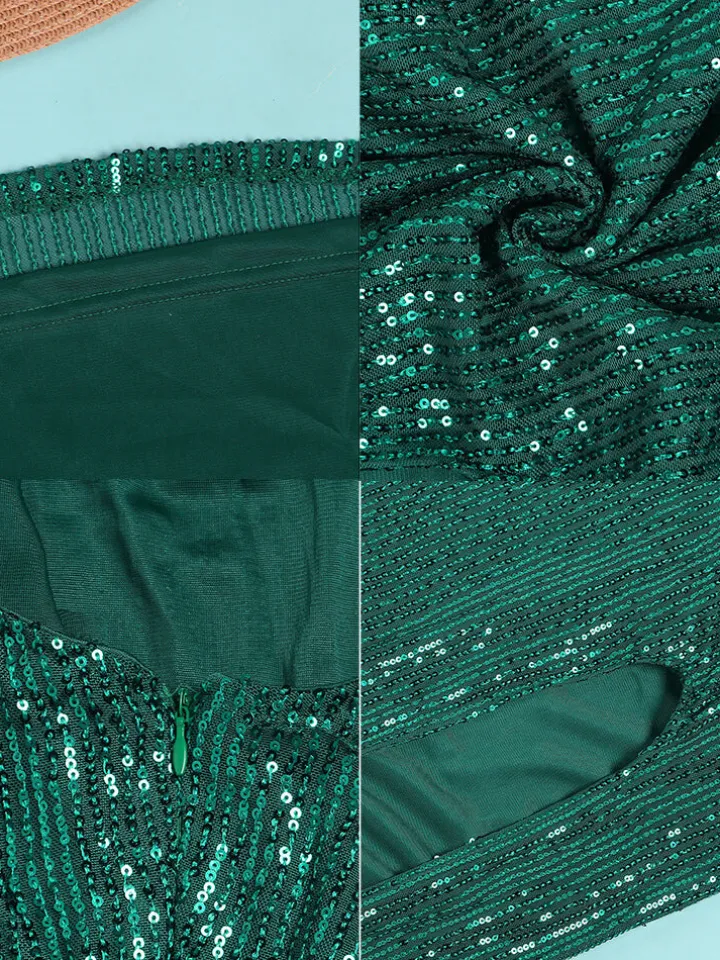 Sequin Sleevelesss Split Bodycon Maxi Dress