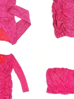 Shimmering Sequin V-Neck Bodycon Mini Dress