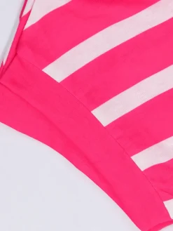 Short Sleeve Crew Neck Stripe Pocket Maxi Dress