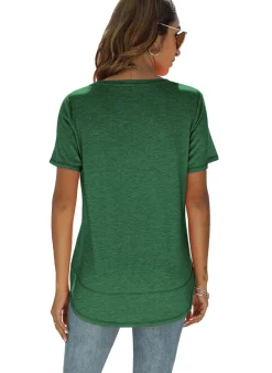 Short Sleeve Crewneck Side Split Top
