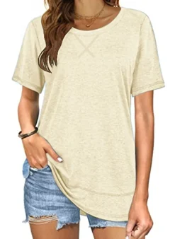 Short Sleeve Crewneck Side Split Top