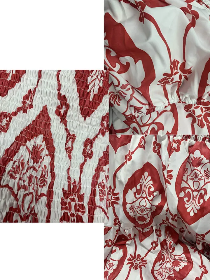 Short Sleeve Off Shoulder Floral Midi Dress