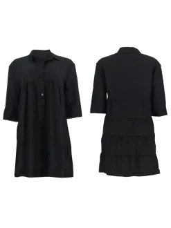 Short Sleeve Ruffle Swing Mini Dress