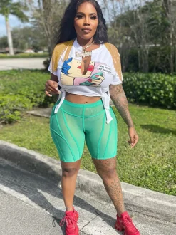 Short Sleeves Side Split T Shirt