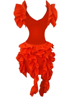 Sleeveless Crimping Backless Asymmetrical Mini Dress