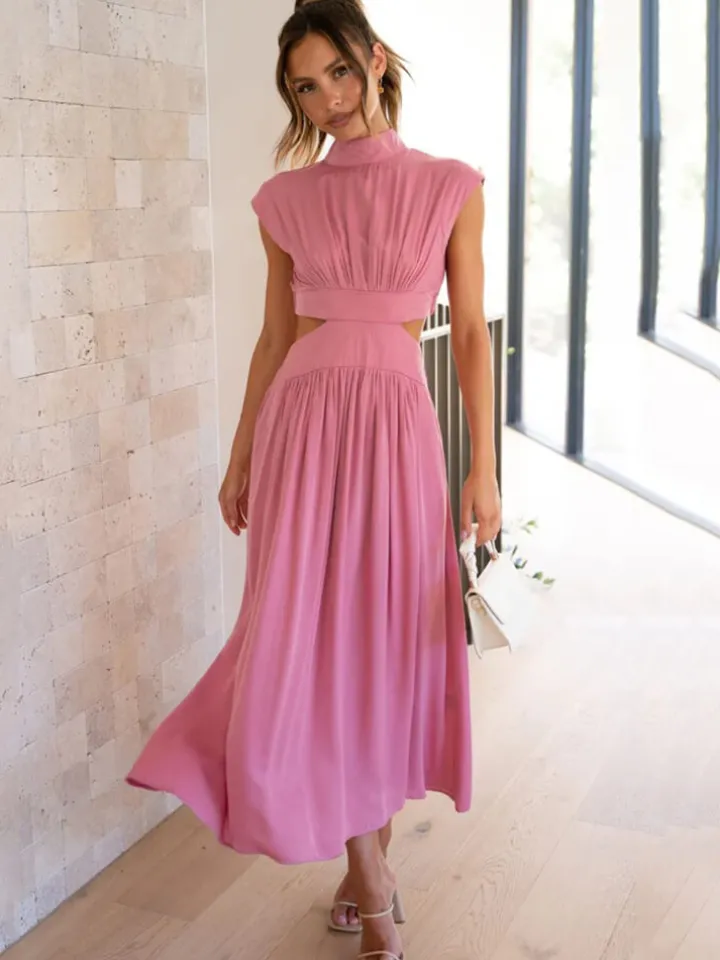 Sleeveless Cut Out Bodycon Maxi Dress