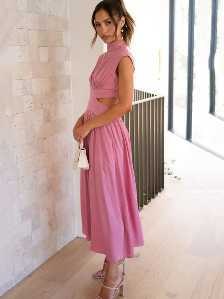 Sleeveless Cut Out Bodycon Maxi Dress