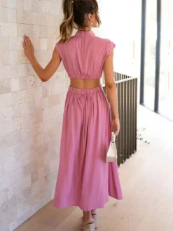 Sleeveless Cut Out Bodycon Maxi Dress