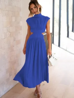 Sleeveless Cut Out Bodycon Maxi Dress