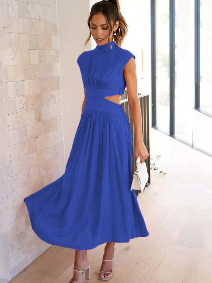 Sleeveless Cut Out Bodycon Maxi Dress