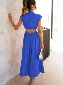 Sleeveless Cut Out Bodycon Maxi Dress