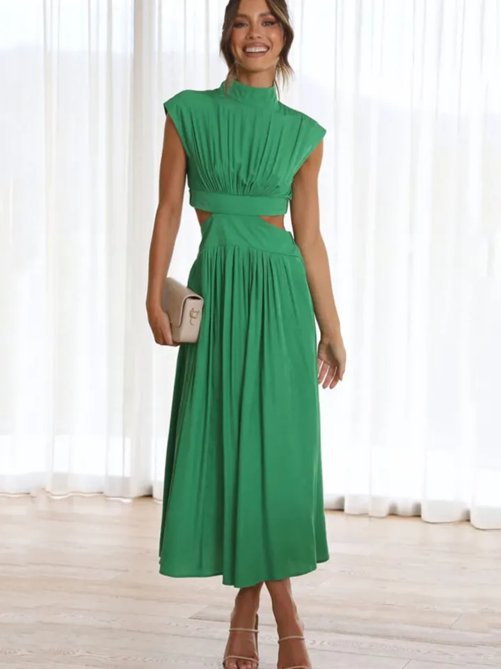 Sleeveless Cut Out Bodycon Maxi Dress