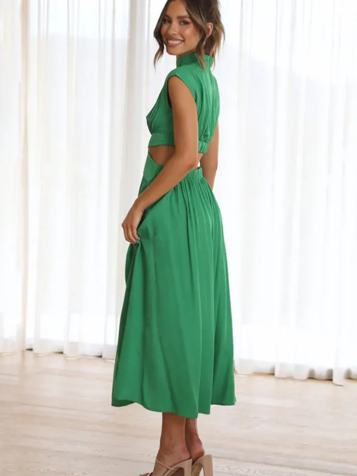 Sleeveless Cut Out Bodycon Maxi Dress
