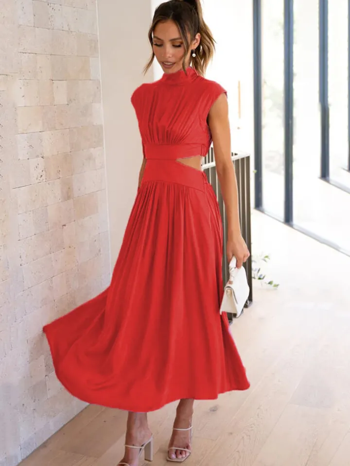 Sleeveless Cut Out Bodycon Maxi Dress