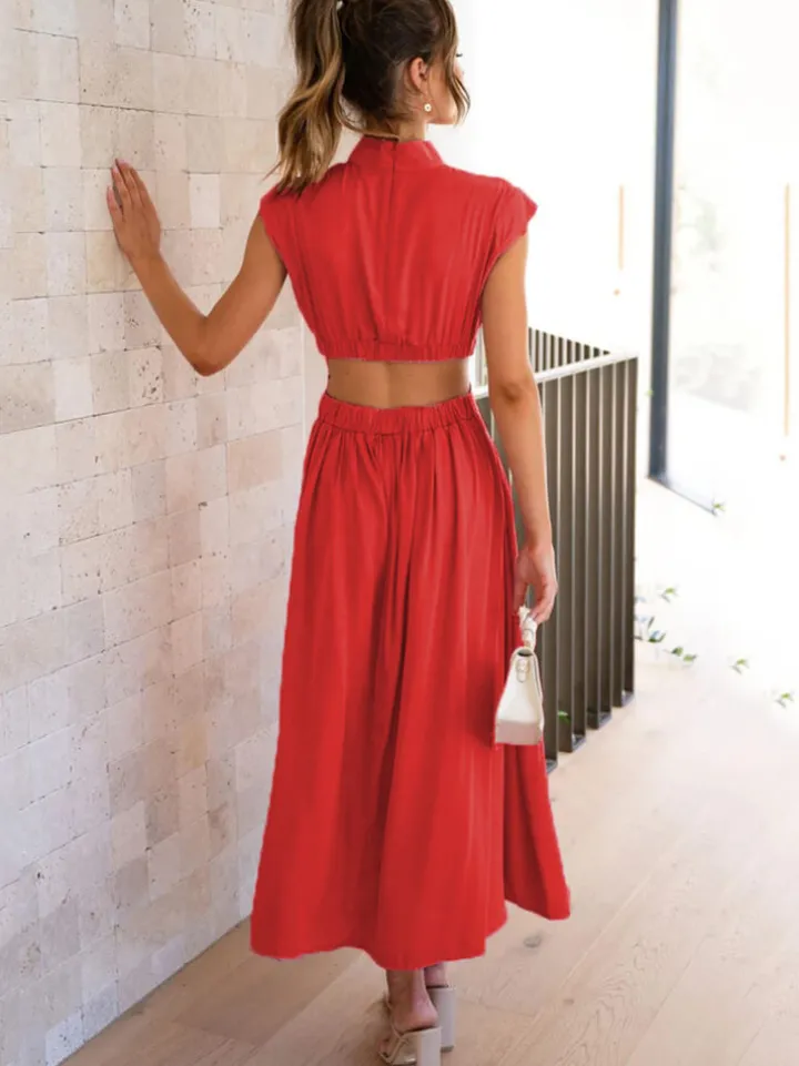 Sleeveless Cut Out Bodycon Maxi Dress