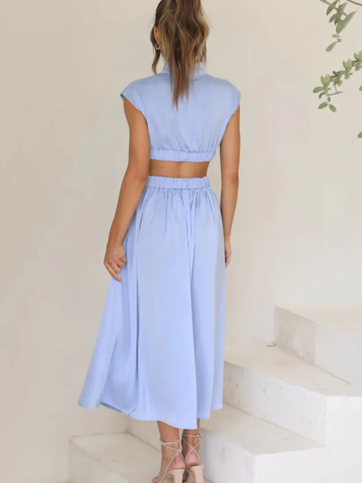 Sleeveless Cut Out Bodycon Maxi Dress