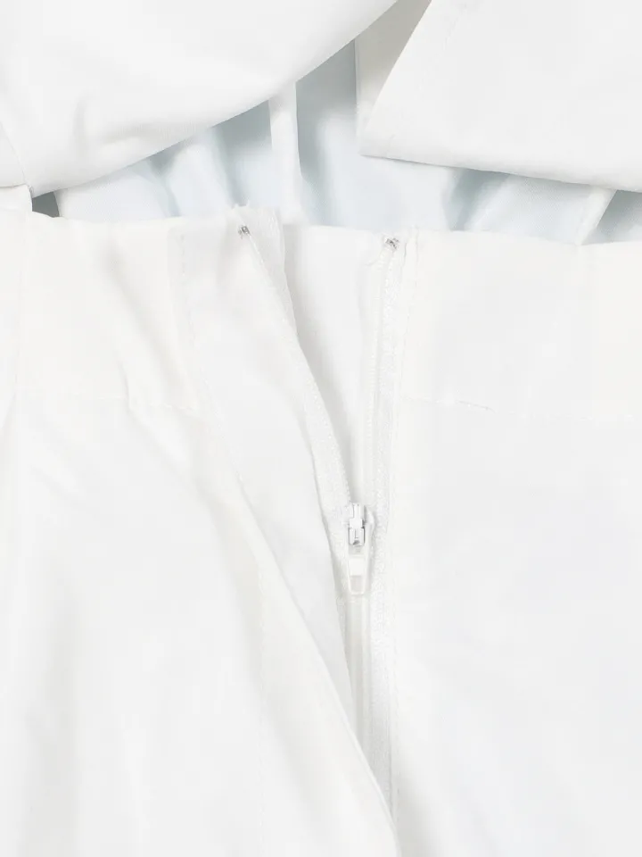 Sleeveless Solid Color Asymmetrical Romper