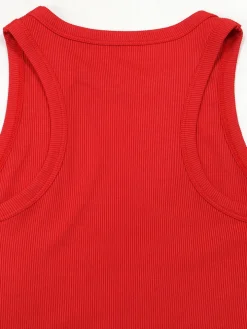 Sleeveless Sporty Striped Pleated Mini Dress