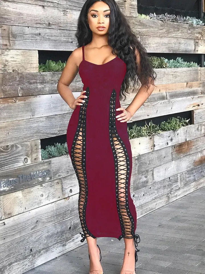 Sleeveless Tie Up Maxi Dress