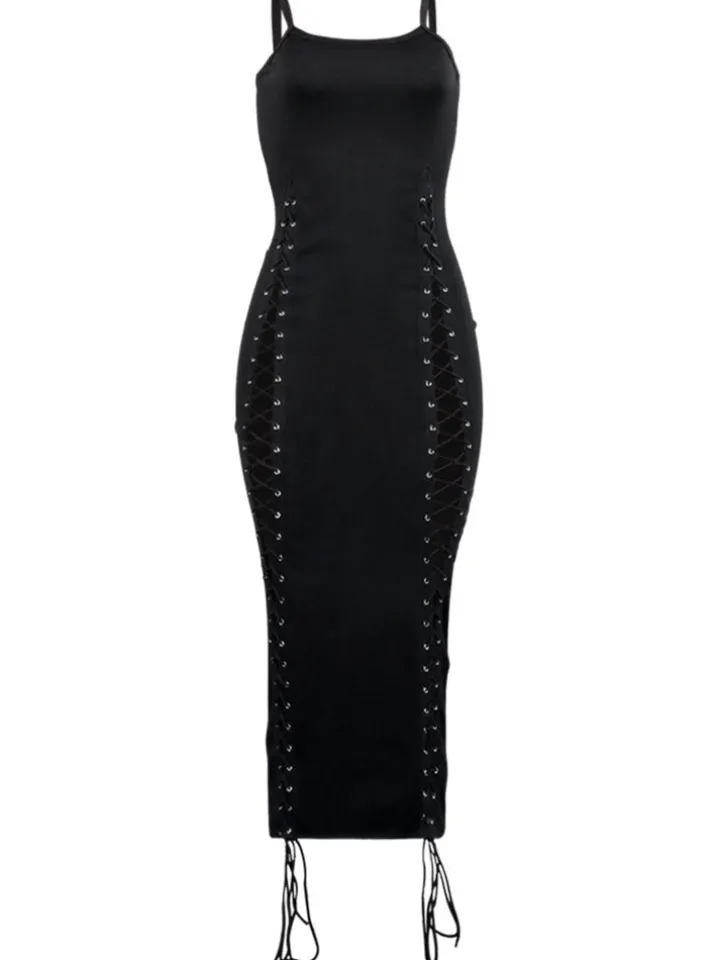 Sleeveless Tie Up Maxi Dress