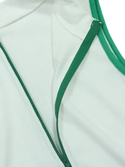 Sleeveless Zip-Up Crop Top Pleated Skirt Set